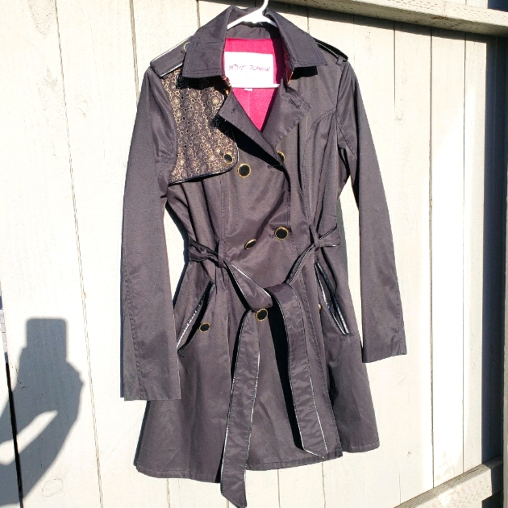 Betsey Johnson short sexy trench coat